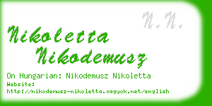 nikoletta nikodemusz business card